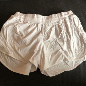 White Lululemon shorts